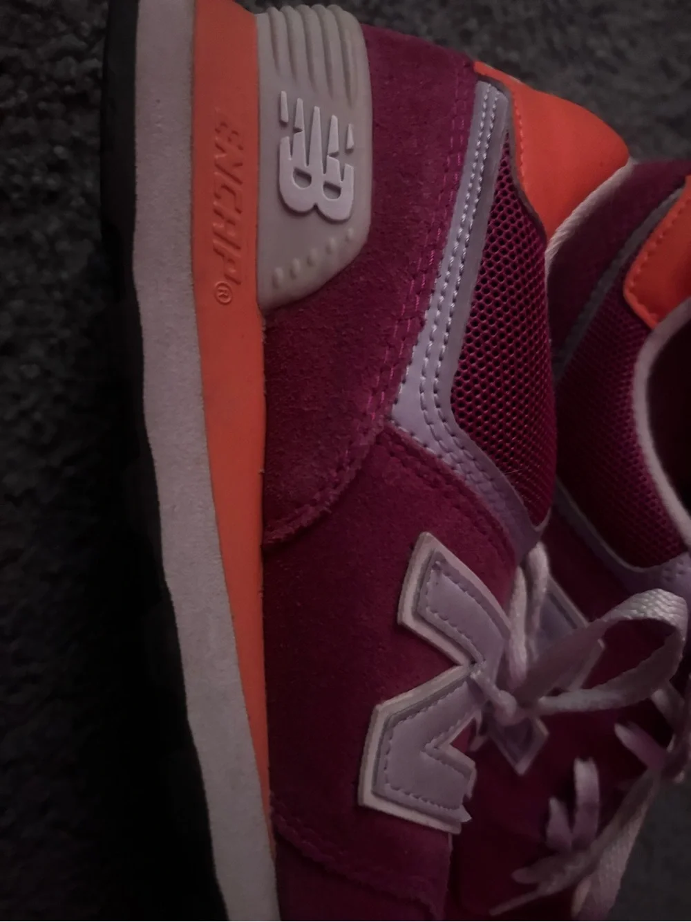 New Balance Women's Bright Pink Athletic Sneakers with White Accents